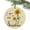 Yellow, variant on Rustic Sunflower Sunshine Word Christmas Ceramic Ornament 2025,3" Round Xmas Tree Hanging Accessories with Gold Ribbon,Retro Newspaper Pendant Ornaments for Holiday Gift Home Party Decor
