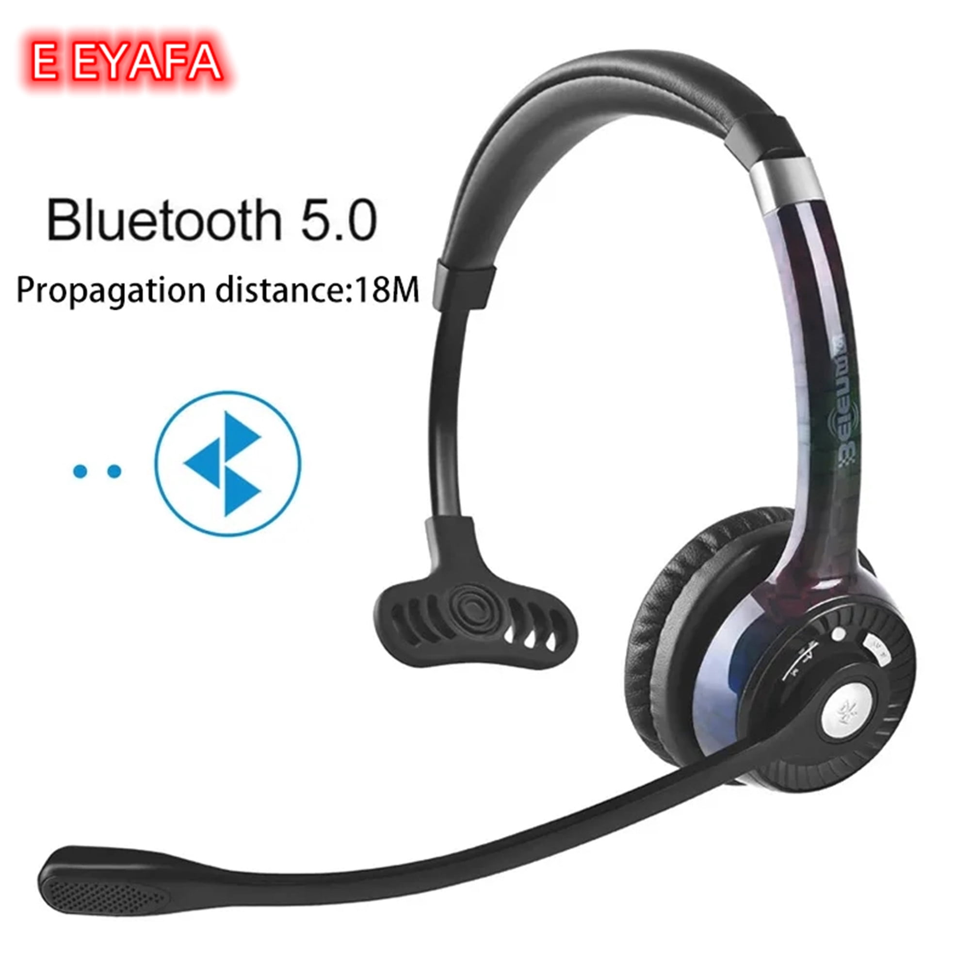 E EYAFA Driver's Wireless Headphone Super Noise Reduction Crystal Clear Bluetooth Headsets with Microphone
