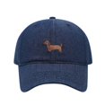 thumbnail image 4 of Hats for Women Women Cartoon Dachshund Embroidery Denim Baseball Cap Outdoor Couple Hat Blue One Size, 4 of 7