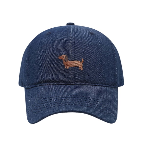 Bibifish Unisex Men Women Baseball Cap Brown Dachshund Embroidery Cap Adjustable Strap Comfy Casual Daily Outings & Outdoor Sun Protection Cap
