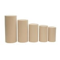 thumbnail image 2 of Champagne Spandex Pillar Covers for Events Decoration, Set of 5, 2 of 4
