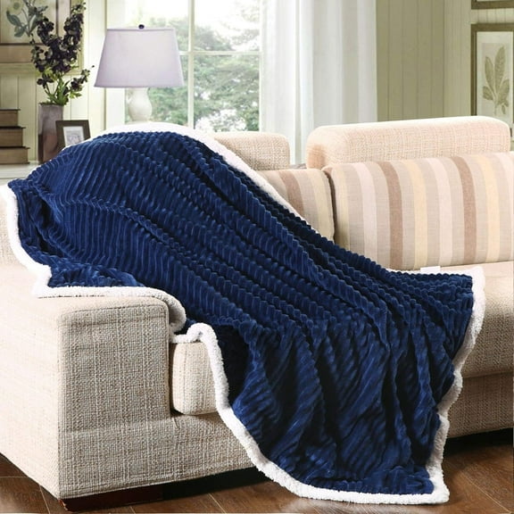 Home Essentials by Décor&More Corduroy Sherpa Throw