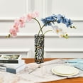 thumbnail image 3 of Minimalist Black and White Lines Plastic Vase 11.8'' x 3.9'' Transparent Non Breakable Decorative for Family, 3 of 6