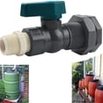 thumbnail image 2 of PVC Water Tank Connector PVC Rain Barrel Faucet 3/4 Inch with Bulkhead Connector and Hose Adapter, 2 of 5