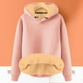 thumbnail image 2 of Krdevn Autumn Winter Solid Color Velvet Hoodie Lady - Cozy Velvet Hoodie, Warm Winter Hoodie, Casual Pullover, Soft Hooded Sweatshirt for Women, Size for 5XL, 2 of 4