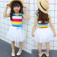 thumbnail image 3 of 1-9 Years Girls Princess Tutu Dress Rainbow Mini Sundress, 3 of 3