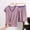 Purple, variant on Wensltd Lightweight Pajamas for Women Sets 2 Piece Summer Soft Stripe Short Sleeve Sleepwear