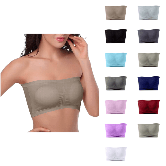 Ahuyic Womens Bra,Summer Plus Size Bra,Ladies Traceless Comfortable No Steel Ring Breathable Gathering Bra Womens Underwear,Blue,L