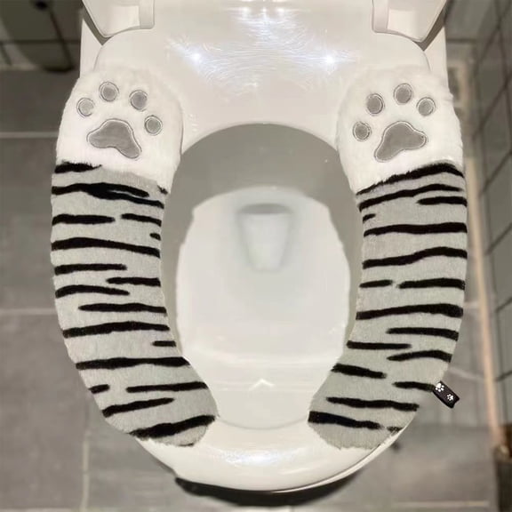 YOTQUSKI Toilet Seat Covers,Toilet Seat Cover,Reusable Soft Warmer Toilet Seat Cushion Cover,Washable Plush,Easy Installation Comfortable Toilet Lid Seat Cover