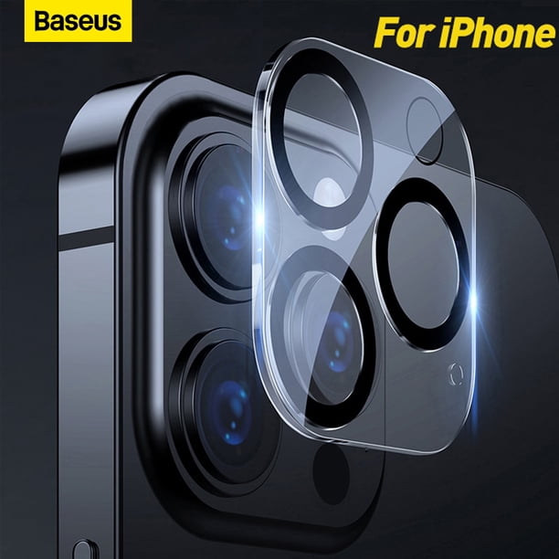Baseus 2 uds Protector de lente de cámara para iPhone 14 pro 13mini pro max película de lente de marco completo funda protectora de vidrio de cámara transparente Tan Jianjun unisex