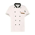 thumbnail image 2 of Chaqueta unisex Hugo transpirable de Manga Corta de Verano para cafetería servicio de Catering cocina Blanco M, 2 of 10