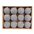 thumbnail image 2 of Christmas Tree Ornaments Balls, 12 Pack 2.4 Inch Flocked Velvet Christmas Tree Ornaments Plastic Balls, 2 of 6