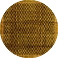 thumbnail image 1 of Ahgly Company Indoor Round Abstract Yellow Contemporary Area Rugs, 5' Round, 1 of 4