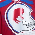 thumbnail image 4 of Women's Mitchell & Ness Red Buffalo Bills Big Face 7.0 Long Sleeve Jersey T-Shirt, 4 of 5