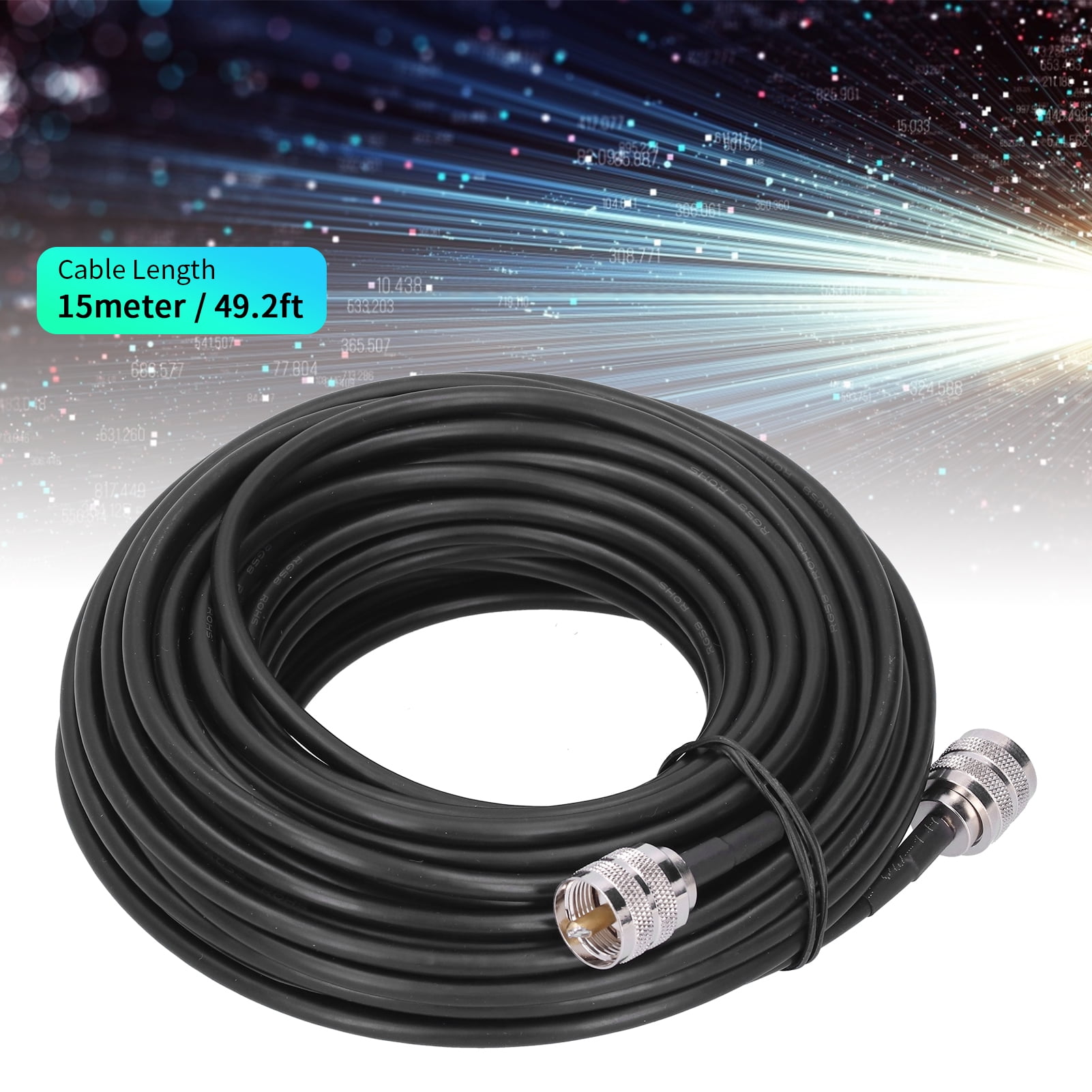 Cable RF Cable Coaxial Negro UHF Macho A PL259 CABLES DEL CONVERTIDOR ...