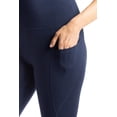 thumbnail image 5 of Fishers Finery Womens Ecofabric Active Yoga High Waist Workout Capri; Breathable Fabric (Navy, S), 5 of 6