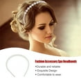 thumbnail image 4 of Bandeau Perle Exquis Réglable Résistant à l'Usure Accessoires de Coiffure Chic Universel Cadeaux de la Saint-Valentin Diadèmes pour Femmes 12mm, Changement Graduel, 4 of 6