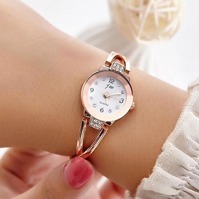 Reloj Elegante de material acero Inoxidable con de Cristal de Analógico para Mujer Yinane Reloj de pulsera de moda