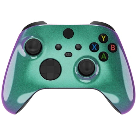 eXtremeRate Scarlet Red Chameleon Green Purple Back Panels Faceplate for Xbox Core Wireless Controller