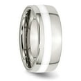 thumbnail image 4 of Stainless Steel Polished White Ceramic Inlay 9mm Band, 4 of 6