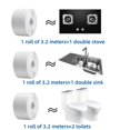thumbnail image 2 of 1 rollo de cinta de sellado de PVC para baño, baño, inodoro, cocina, cinta de calafateo, autoadhesiva, pegatina impermeable para pared, cintas a prueba de moho, 2 of 5