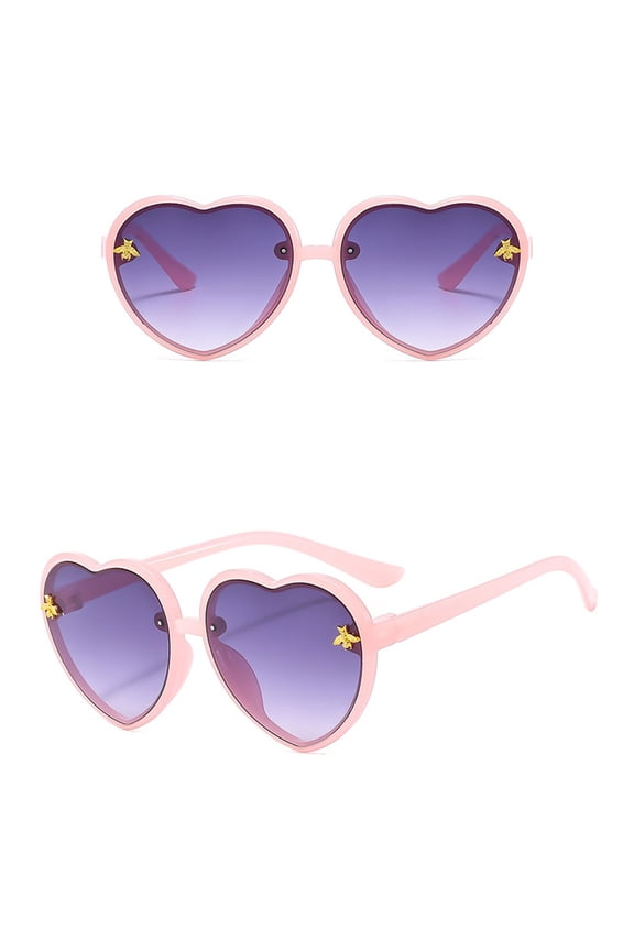 Bridesmaid Single Small round for Women Heart Glasses Personality Candy Color Sunglasses Retro Love Sunglasses Glasses Frame Matrix