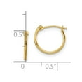 thumbnail image 2 of 14k Gold Polished Hinged Hoop Earrings 11.28x12.97mm Wide 1.04mm Thick Hoop Earring for Women, 2 of 2