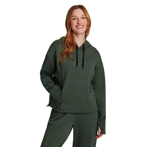 Reebok Women's Momentum Hoodie with Bungee Cinched Bottom, Sizes XS-XXXL