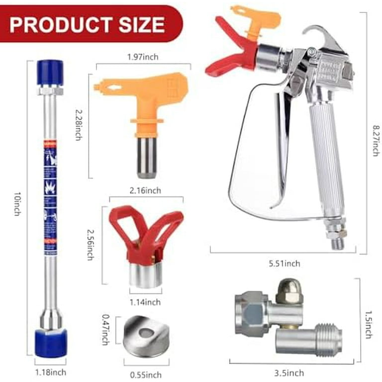 Airless Paint Spray Gun Paint Sprayer High Pressure 3600 PSI 517