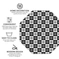 thumbnail image 3 of Vsdgher Checkerboard With Snowflake 1 Leather Coasters for Drinks, Durable Drink Coasters 4 Set for Tabletop Protection, Luxurious Home Décor and Housewarming Gift-Octagon, 3 of 6