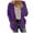 Purple, variant on Jacket Women Button Down Long Sleeve Fuzzy Warm Jacket Fall Clothes Women'S Coats