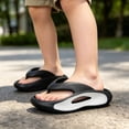 thumbnail image 2 of GPOECD Boys Flip Flops Lightweight Boys Summer Sandals Breathable Open Toe Footbed for Outdoor Play and Beach Adventures Kids Slippers 5-12Y Black,10.5-11 Years, 2 of 7