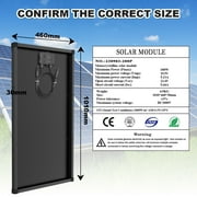 WERCHTAY 12V 100W Monocrystalline Solar Panel 2Pack 100W All Black Off-Grid RV Boat