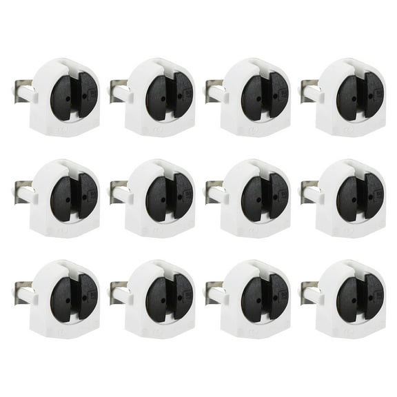 Uxcell T5 Fluorescent Light Holder, 12 Pack G5 Lamp Base LED Fluorescent Tube Light Socket, 22x26x17mm