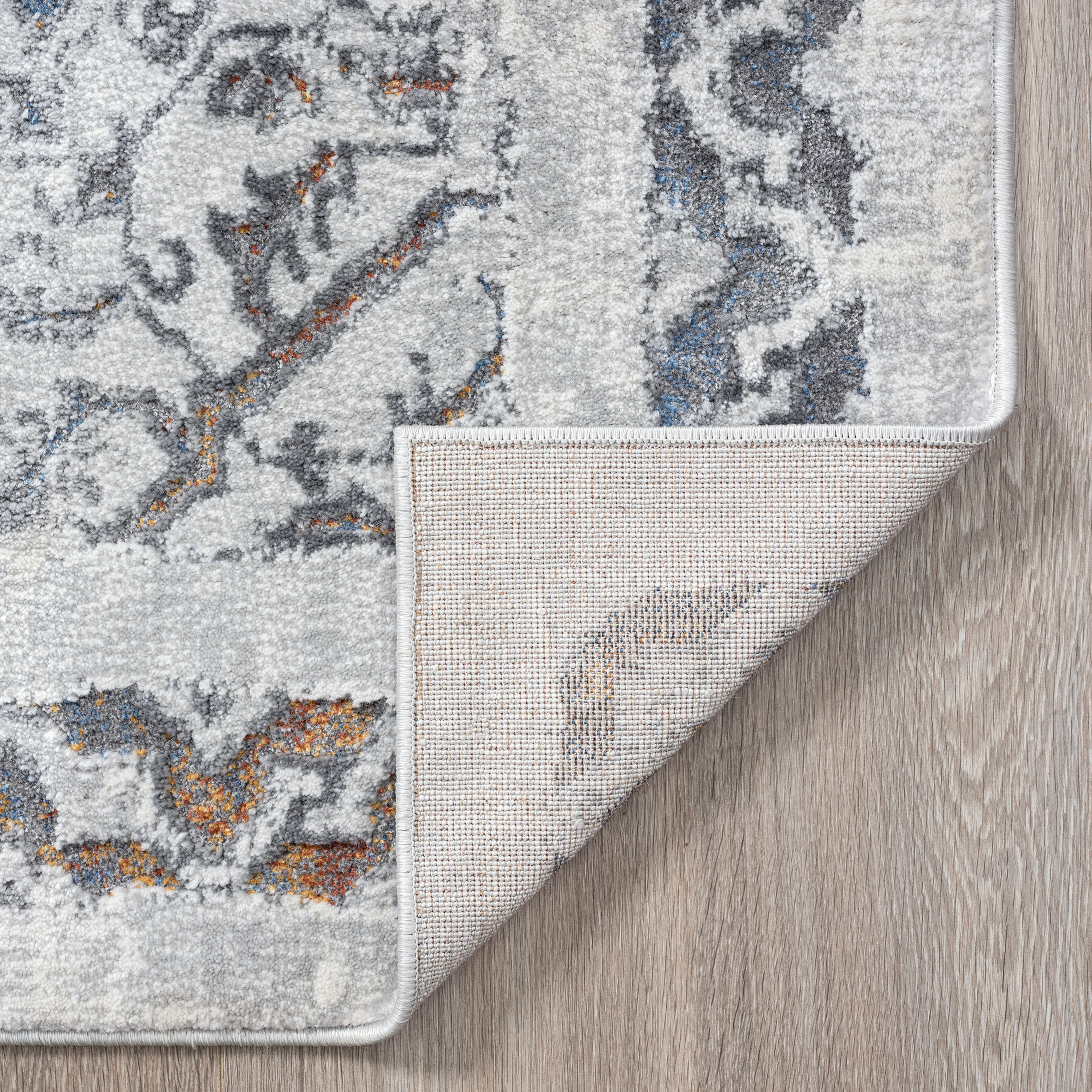 Traditional 5x8 Area Rug (5'3'' x 7'3'') Oriental Gray, Teal Living Room Easy to Clean