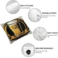 thumbnail image 4 of Acheng Decorative Throw Pillow Covers Beer Emblem Bottle Cap Glass Bar Retro Badge Wheat Sign Ribbon Vintage Alcohol Banner Black for Bedroom,2 Pcs White, 4 of 6