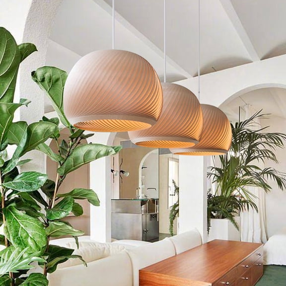 Arturesthome Japanese Style Veneer Pendant Light Wood Light