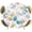 Green, variant on Botanical Leaves Round Tablecloth 36-44 Inch Round Fitted Table Cloth with Elastic Edge, Brown Gray Blue Leaf Summer Branches Waterproof Table Cover Protector for Outdoor Picnic Party Dining