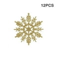 thumbnail image 1 of 24 PCS Snowflake Ornaments, Plastic Christmas Glitter Snowflake Winter Wonderland Christmas Tree Decorations, 3.9 Inch Craft Snowflakes, 1 of 6