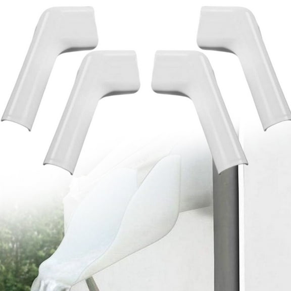 4pcs/kit White RV Rain Gutter Spout Long Version Left & Right Driver & Passenger Replace Car Accessories