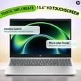 thumbnail image 5 of HP 2026 Touchscreen Laptop for Student and Business, Intel 13th Core i3‑1315U (Up to 4.5GHz), Windows 11 Pro, Copilot AI, Numeric Keyboard, Wi‑Fi 6 (20GB RAM | 1TB SSD), 5 of 9