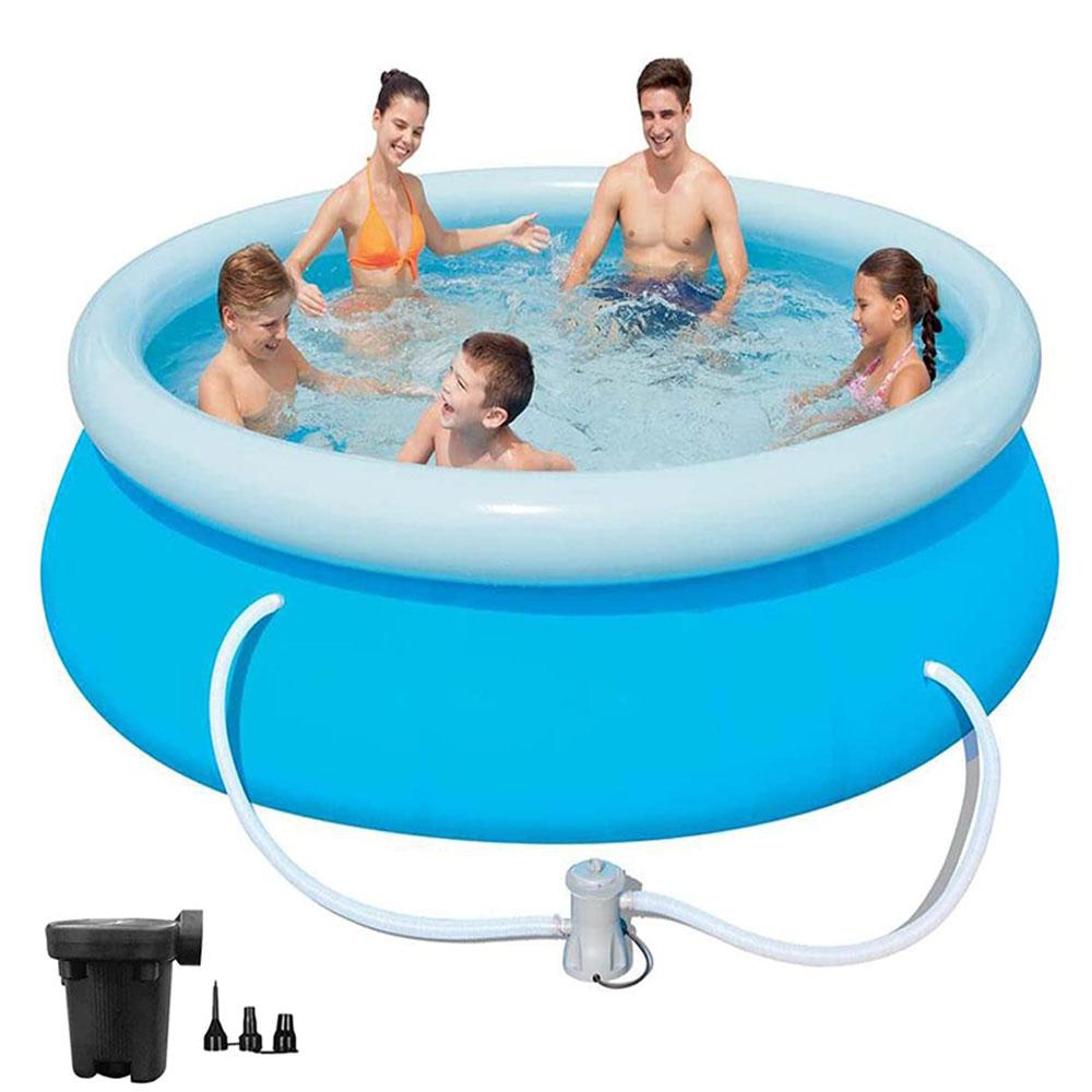 Above Ground Inflatable Swimming Pools, 10ft x 30in Big Inflatable Top