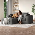thumbnail image 1 of Modern Modular Sectional Cloud Sofa, Boneless Design with Non-Slip Base & l-Shape Chaise. a Deep Seat Sleeper Sofa for Customizable Spaces, Featuring No Assembly & Plush Comfort, 1 of 6