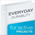 thumbnail image 2 of Economy 3 Ring Binder, 2 Inch, Presentation View, White, Holds 475 Sheets, Nonstick, PVC Free, 4 Pack of Binders (79520), 2 of 4
