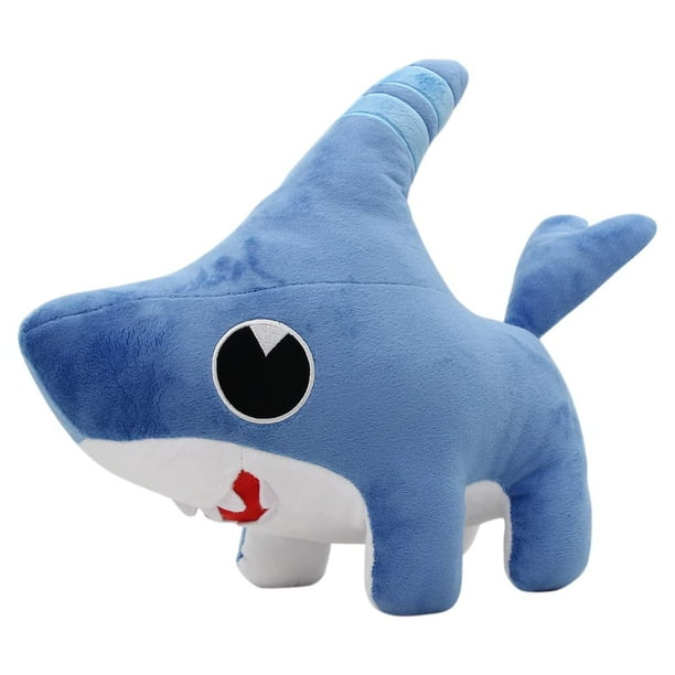 Peluche de peluche Whrigud, tamaño grande, con forma de tiburón, color azul, 28 cm