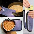 thumbnail image 5 of Yayeee Oven Mitts and Pot Holder Set of 4 Heat Resistant Kitchen Gloves Baking Hot Pad, Purple Forest, 5 of 5