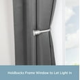 thumbnail image 3 of Kenney Trumpet Cap End Decorative Holdback Set for Curtains and Drapes, Satin Nickel, Set of 2, 3 of 4