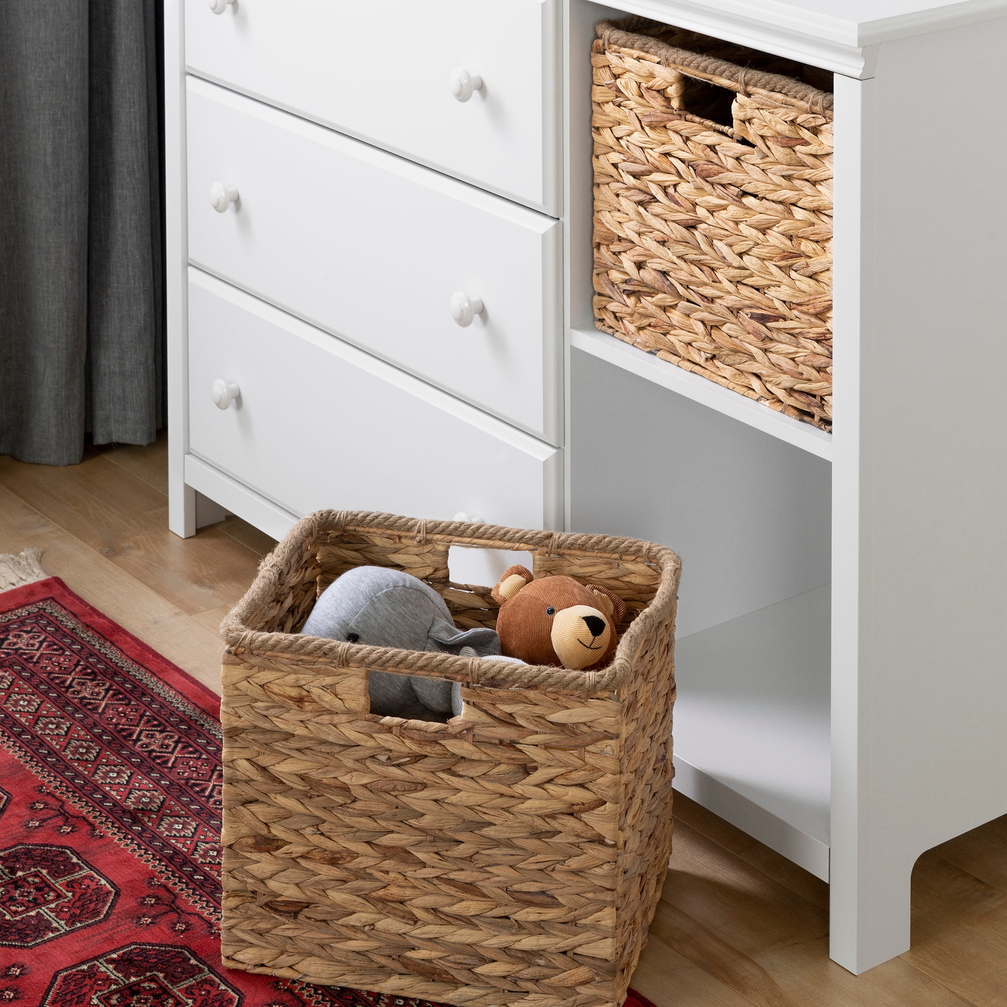 South Shore Cotton Candy 3 Drawer Dresser With Baskets White