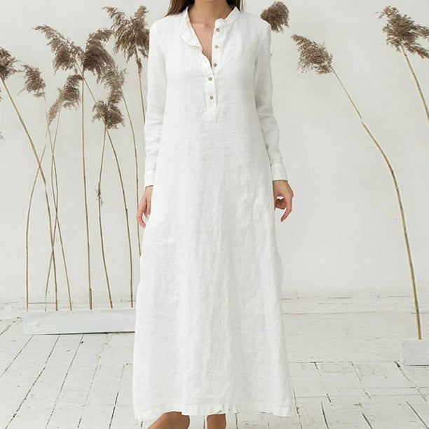 Vestido blanco largo casual hotsell