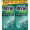Afrin No Drip Severe Congestion Nasal Decongestant Pump Mist (2/.67 Fl. Oz Bottles) 12-hour severe congestion relief